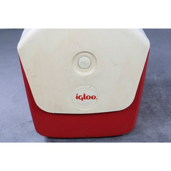 Vintage Igloo Little Playmate Cooler Red & White Retro 1980s Lunchbox Classic - Picture 5 of 12